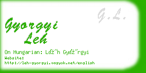 gyorgyi leh business card